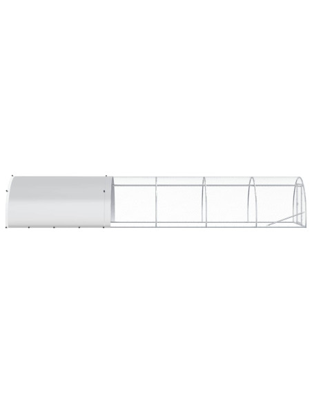 Pollaio Argento 600 x 150 x 100 cm Acciaio zincato