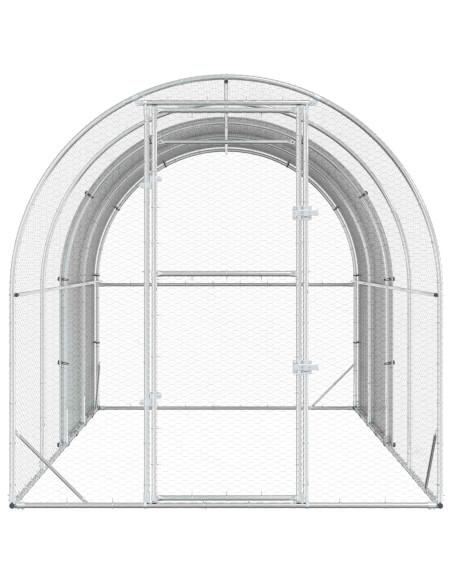 Pollaio Argento 400 x 200 x 200 cm Acciaio zincato