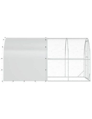 Pollaio Argento 400 x 200 x 200 cm Acciaio zincato