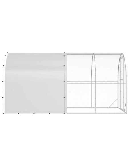 Pollaio Argento 400 x 200 x 200 cm Acciaio zincato