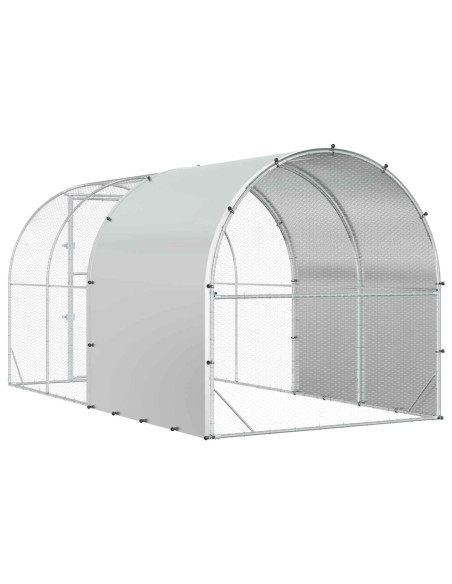 Pollaio Argento 400 x 200 x 200 cm Acciaio zincato