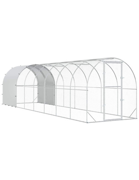 Pollaio Argento 800 x 200 x 200 cm Acciaio zincato