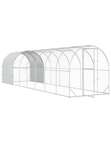 Pollaio Argento 800 x 200 x 200 cm Acciaio zincato
