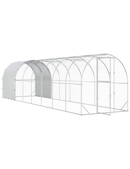 Pollaio Argento 800 x 200 x 200 cm Acciaio zincato