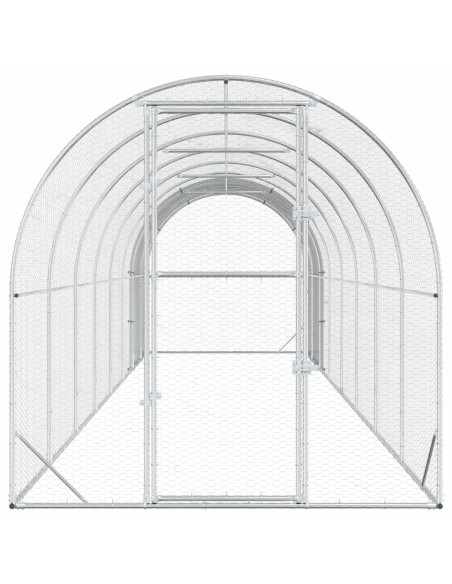 Pollaio Argento 800 x 200 x 200 cm Acciaio zincato