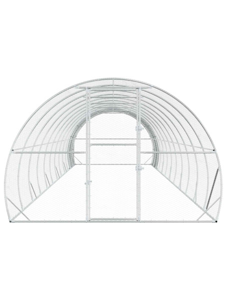 Pollaio Argento 1200 x 300 x 200 cm Acciaio zincato