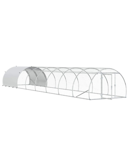 Pollaio Argento 800 x 150 x 100 cm Acciaio zincato