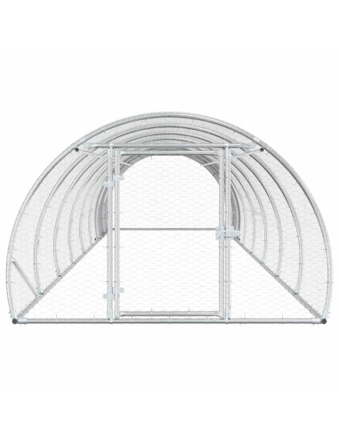 Pollaio Argento 800 x 150 x 100 cm Acciaio zincato