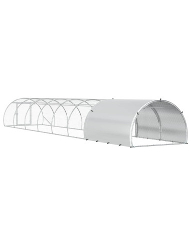 Pollaio Argento 800 x 150 x 100 cm Acciaio zincato