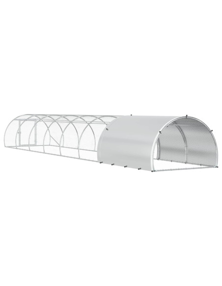 Pollaio Argento 800 x 150 x 100 cm Acciaio zincato