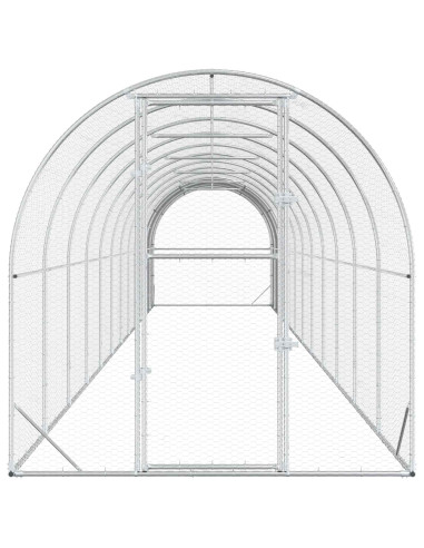 Pollaio Argento 1200 x 200 x 200 cm Acciaio zincato