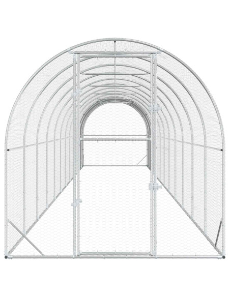 Pollaio Argento 1200 x 200 x 200 cm Acciaio zincato