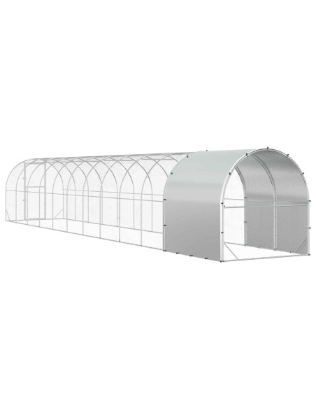 Pollaio Argento 1200 x 200 x 200 cm Acciaio zincato
