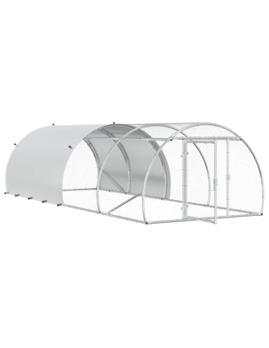 Pollaio Argento 400 x 150 x 100 cm Acciaio zincato