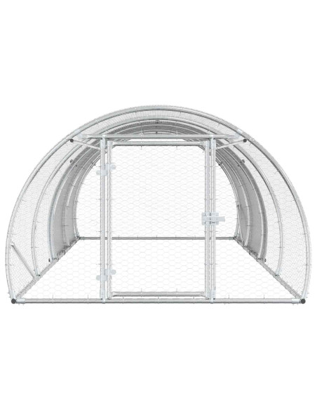 Pollaio Argento 400 x 150 x 100 cm Acciaio zincato