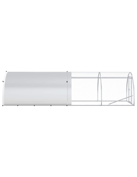 Pollaio Argento 400 x 150 x 100 cm Acciaio zincato