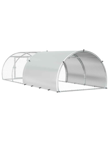 Pollaio Argento 400 x 150 x 100 cm Acciaio zincato