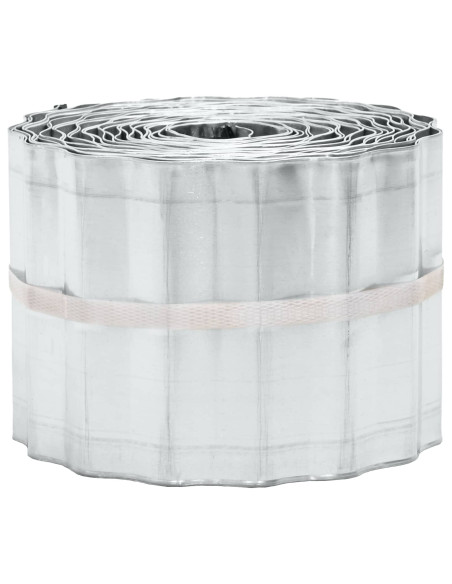 Bordura per Prato 5 m x 10 cm Acciaio zincato Argento