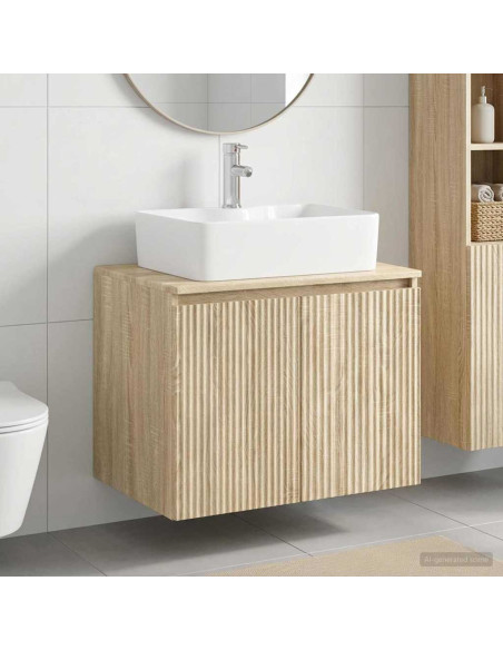 Set di mobili per il bagno Rovere Sonoma Legno ingegnerizzato