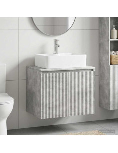 Set di mobili per il bagno Grigio Cemento Legno ingegnerizzato