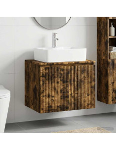 Set di mobili per il bagno Rovere Fumo Legno ingegnerizzato