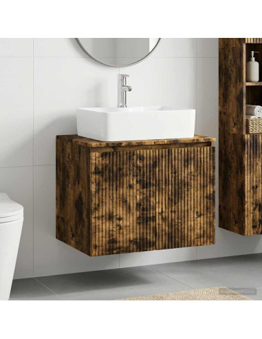 Set di mobili per il bagno Rovere Fumo Legno ingegnerizzato