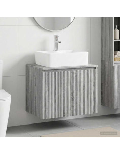 Set di mobili per il bagno Sonoma grigio Legno ingegnerizzato