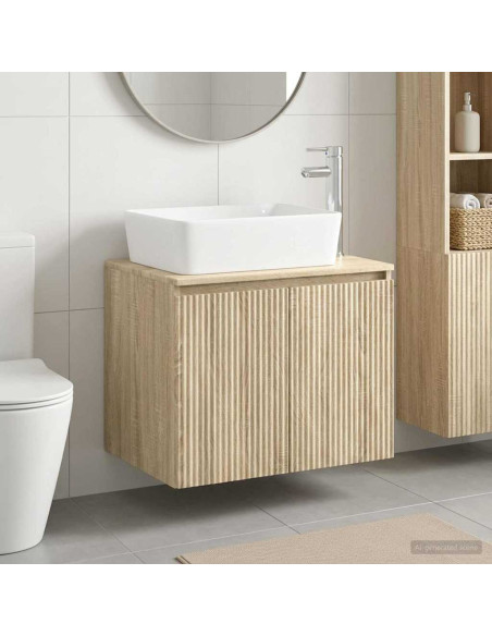 Set di mobili per il bagno Rovere Sonoma Legno ingegnerizzato