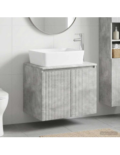 Set di mobili per il bagno Grigio Cemento Legno ingegnerizzato
