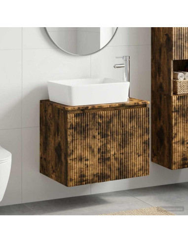 Set di mobili per il bagno Rovere Fumo Legno ingegnerizzato
