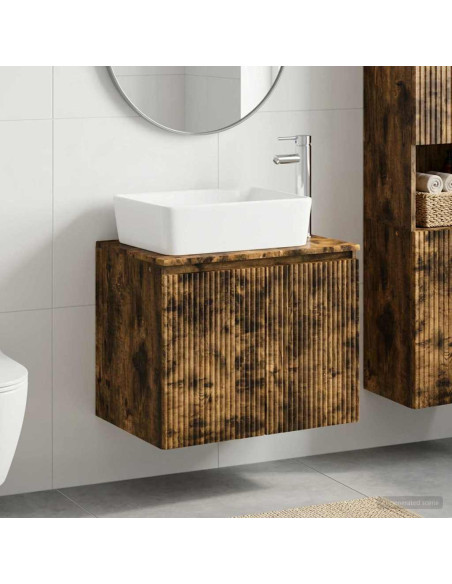 Set di mobili per il bagno Rovere Fumo Legno ingegnerizzato