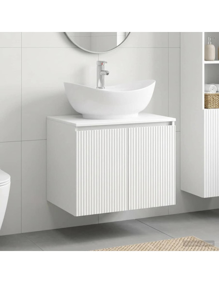 Set di mobili per il bagno Bianco Legno ingegnerizzato