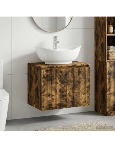 Set di mobili per il bagno Rovere Fumo Legno ingegnerizzato