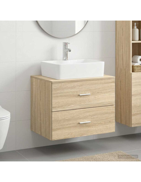 Set di mobili per il bagno Rovere Sonoma Legno ingegnerizzato