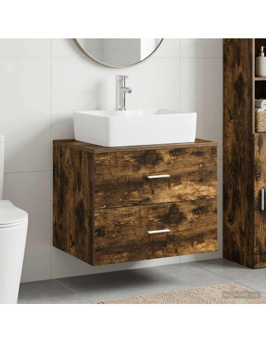 Set di mobili per il bagno Rovere Fumo Legno ingegnerizzato