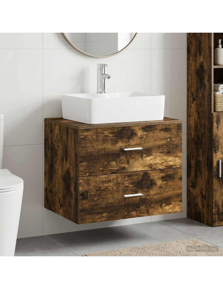Set di mobili per il bagno Rovere Fumo Legno ingegnerizzato