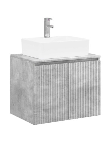 Set di mobili per il bagno Grigio Cemento Legno ingegnerizzato