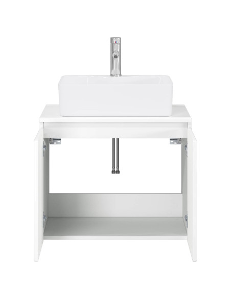 Set di mobili per il bagno Bianco Lucido Legno ingegnerizzato