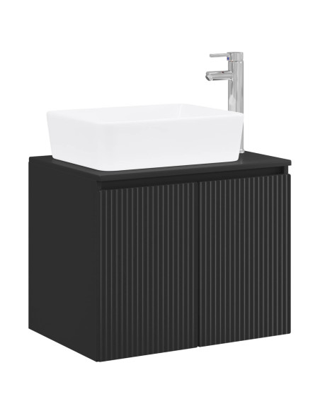Set di mobili per il bagno Nero Legno ingegnerizzato