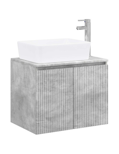 Set di mobili per il bagno Grigio Cemento Legno ingegnerizzato