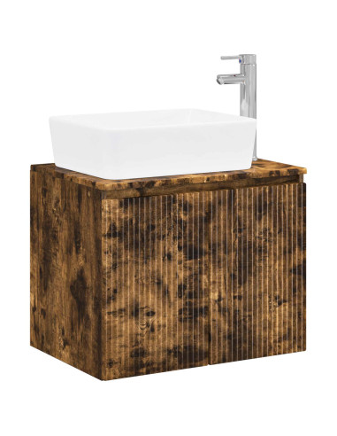 Set di mobili per il bagno Rovere Fumo Legno ingegnerizzato