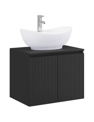 Set di mobili per il bagno Nero Legno ingegnerizzato
