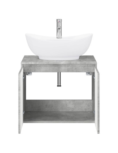 Set di mobili per il bagno Grigio Cemento Legno ingegnerizzato