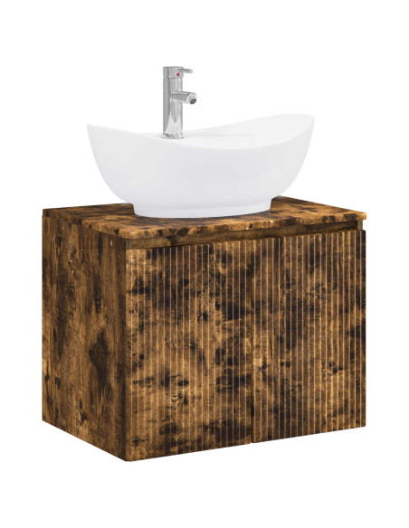 Set di mobili per il bagno Rovere Fumo Legno ingegnerizzato