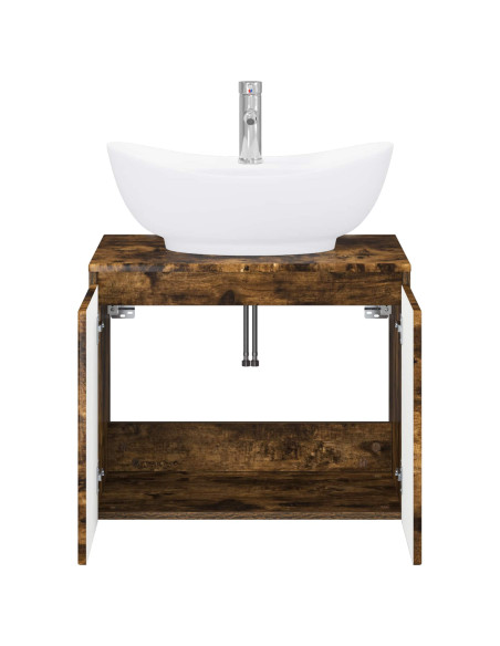 Set di mobili per il bagno Rovere Fumo Legno ingegnerizzato
