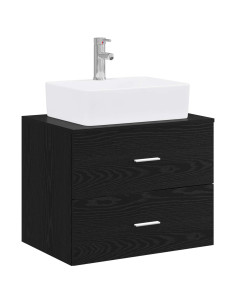 Set di mobili per il bagno Rovere Nero Legno ingegnerizzato 2