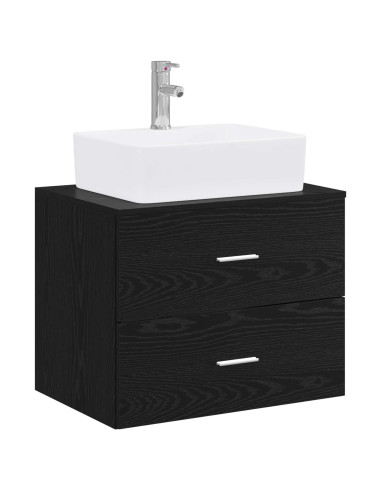 Set di mobili per il bagno Rovere Nero Legno ingegnerizzato