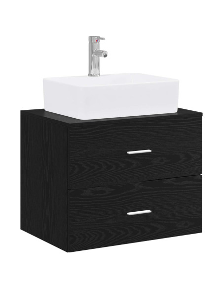 Set di mobili per il bagno Rovere Nero Legno ingegnerizzato