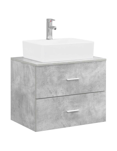 Set di mobili per il bagno Grigio Cemento Legno ingegnerizzato