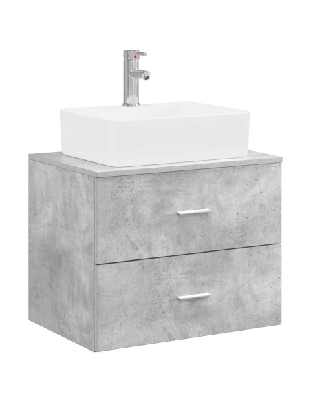 Set di mobili per il bagno Grigio Cemento Legno ingegnerizzato